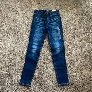 Brand new American Eagle skinny jeans, size 0 short, high rise, 26" inseam
